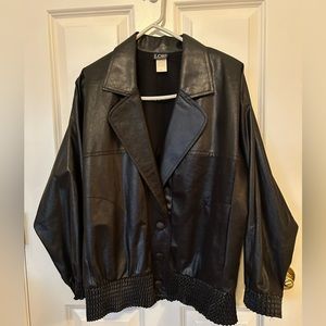 Black faux leather jacket